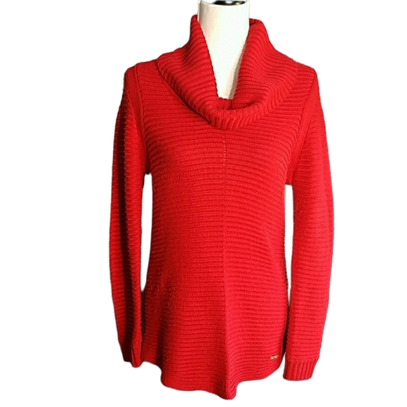 Calvin Klein Sweaters - Calvin Klein Vibrant Red Turtleneck Longsleeve Sweater